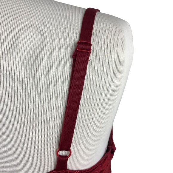 Cato Red Lace Midi Dress Size 8 - Picture 7 of 10